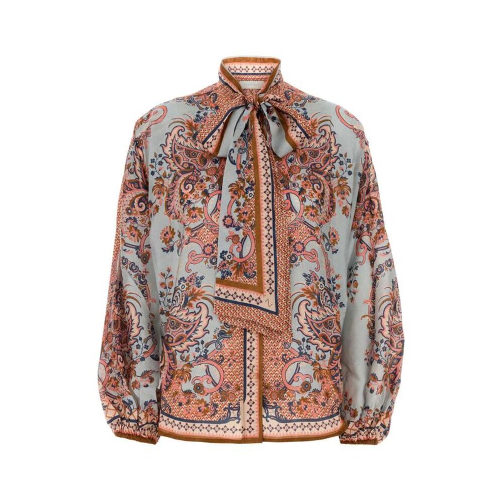 Zimmermann Women Printed Silk Aster Blouse